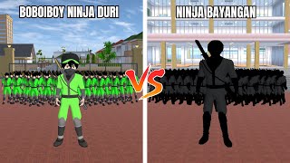 EXPERIMEN 100 BOBOIBOY NINJA DURI VS 100 NINJA BAYANGAN HITAM!! - SAKURA SCHOOL screenshot 5