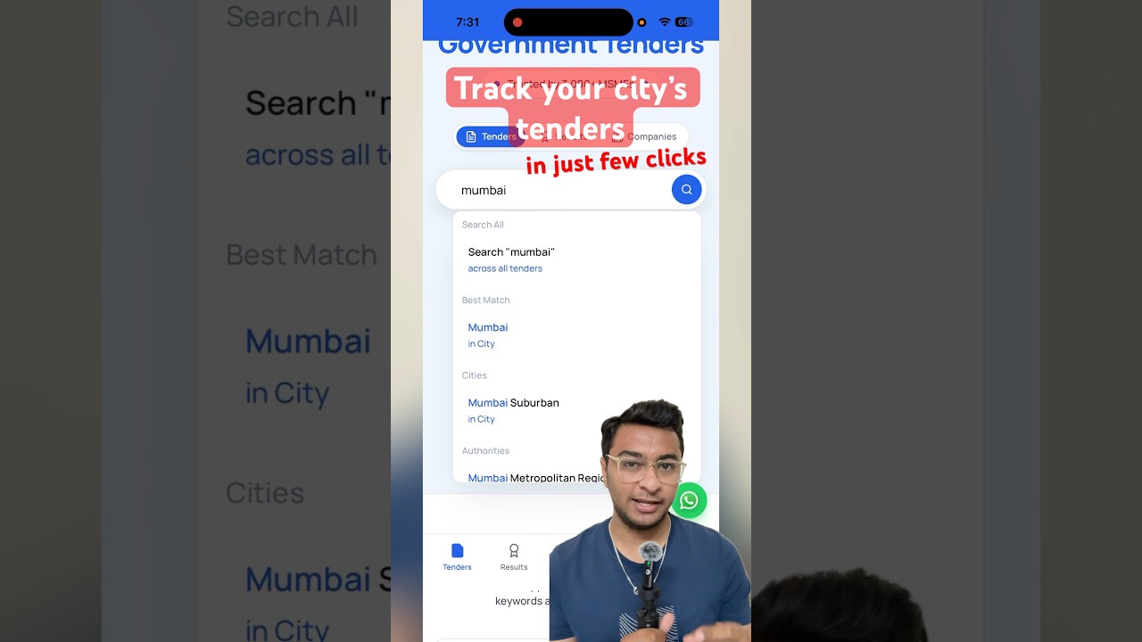 Know your city’s government tenders in just a click! #tendertoday #eprocurement