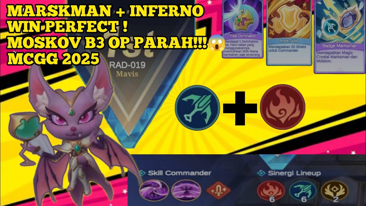 MOSKOV B3 OP PARAH||MC GOGO COMMANDER MAVIS COMBO SYNERGI MARSKMAN+INFERNO||WIN PERFECT HP PENUH!!!