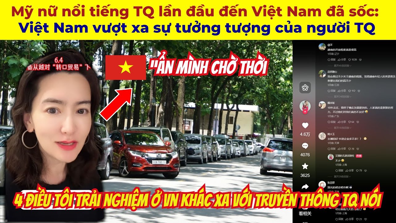 Mỹ nữ nổi tiếng TQ lần đầu đến Việt Nam đã sốc nói: Việt Nam vượt xa sự tưởng tượng của người TQ