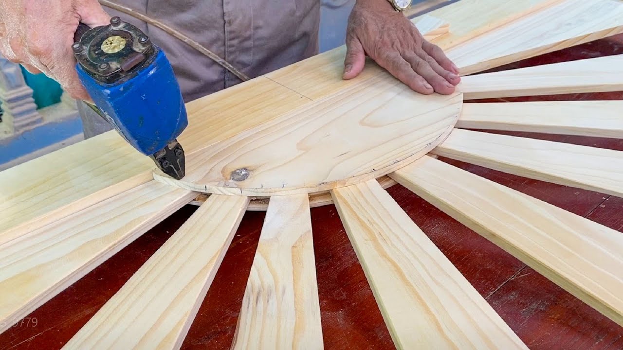 ⁣Amazing Woodworking Skills Woodworking Craftsman // How To Make A Unique Door From Strips Of Wood