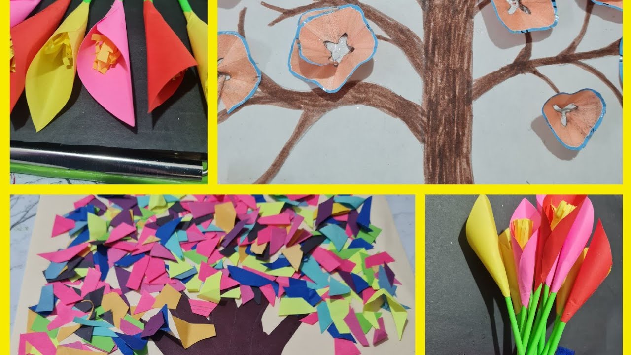 DIY / Crafts /PAPER FLOWERS /different types of trees / flowers /making paper flowers