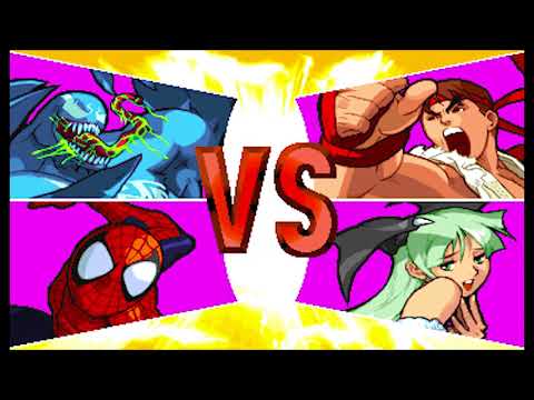 Marvel vs Capcom 1 ( Arcade ) - Spider-man / Venom Playthrough ( Mar 1, 2018 )