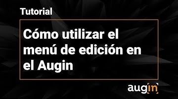 Cómo utilizar el menú de edición en el Augin