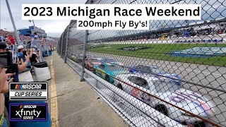 *PURE SOUND* 2023 NASCAR Cup Series 200mph Fly By's | Michigan International Speedway