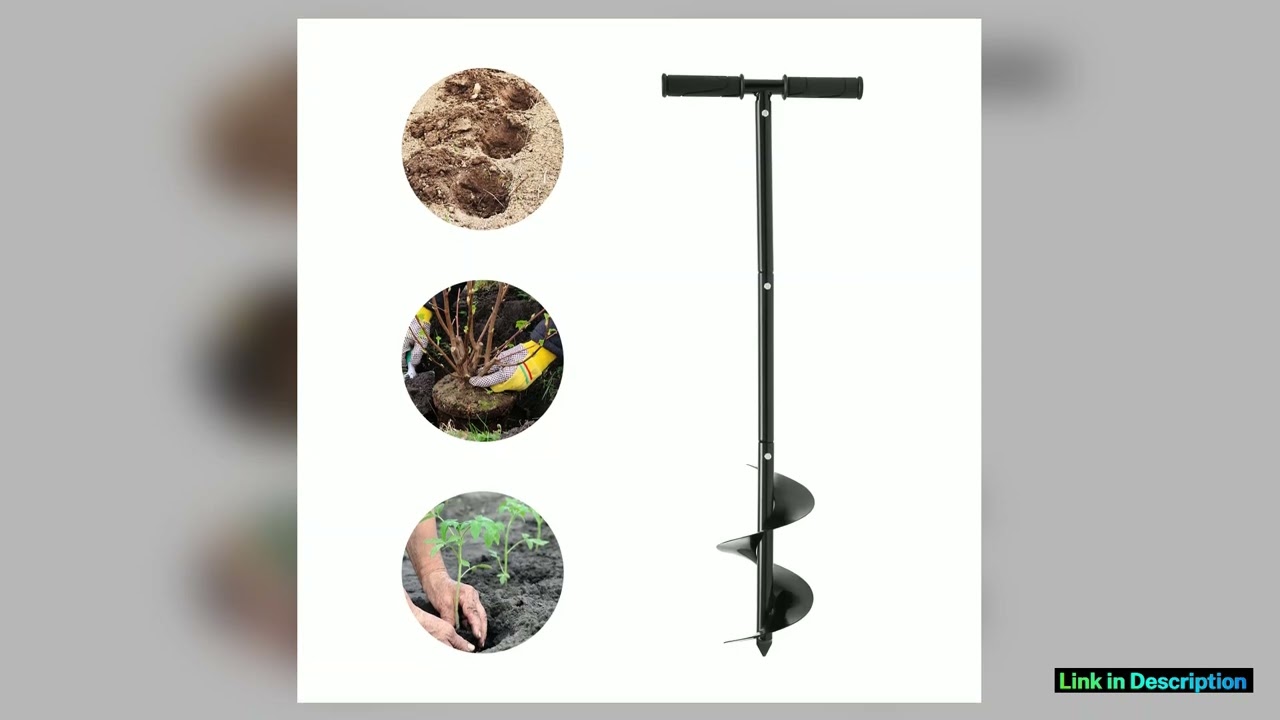 Handheld Post Hole Digger AntiSlip A3 Steel Handle Waterproof Spray Coating Easy Clean for