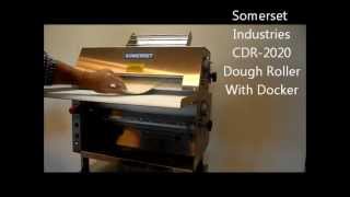 Somerset CDR-300 Stainless Steel Manual Countertop Dough Sheeter with 3.5 x 15 Synthetic Rollers - 115V, 1/2 HP