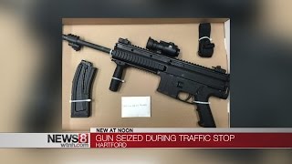 Hartford Police officer finds man concealing rifle under jacket during pat-down