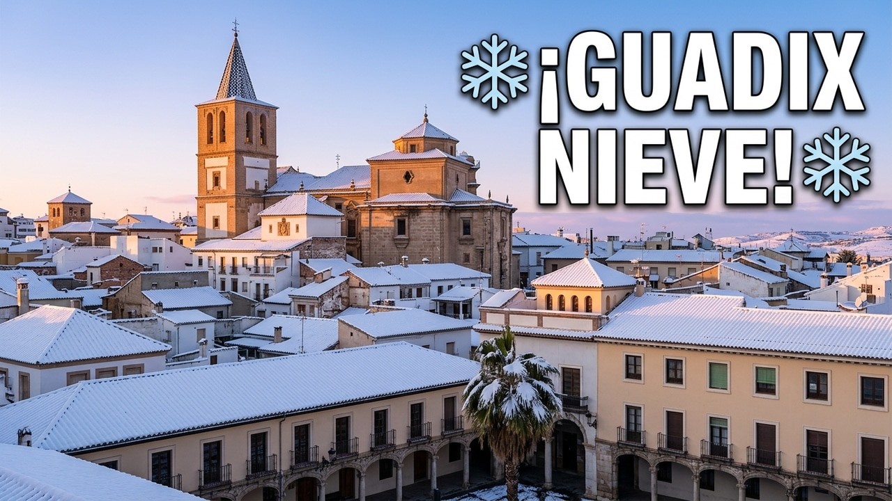 ❄️ Guadix amanece vestida de blanco | La nieve cubre los tejados de la ciudad | El tiempo Andalucía