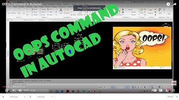 OOPS Command In Autocad