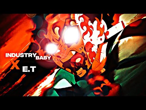 Tanjiro and Uzui Vs Gyutaro EDITAMV  Industry Baby x ET   Demon Slayer Season 2 EP 10