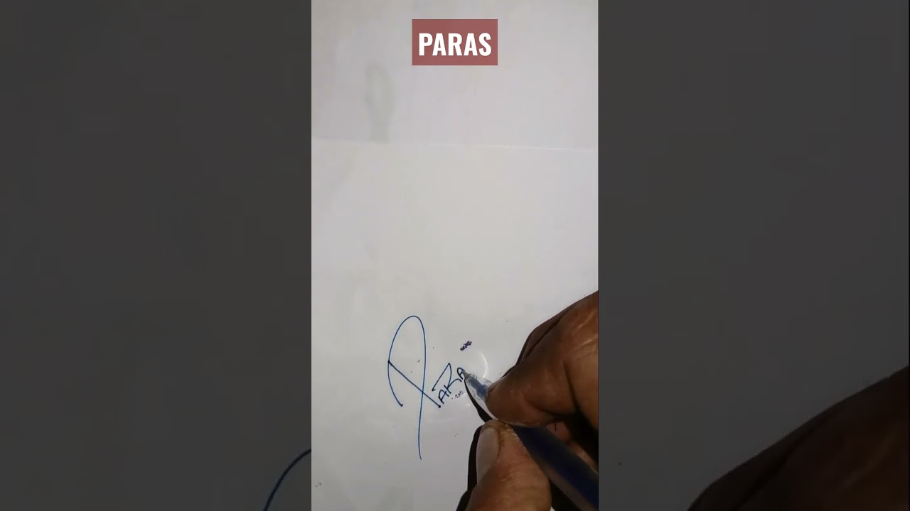 Signature style for " Paras " | Signature style for "S" | 