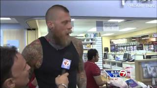 April 10, 2014 - WSVN 7 - Miami Heat's Chris Anderson Birdman Gives Family A Food Shopping Spree