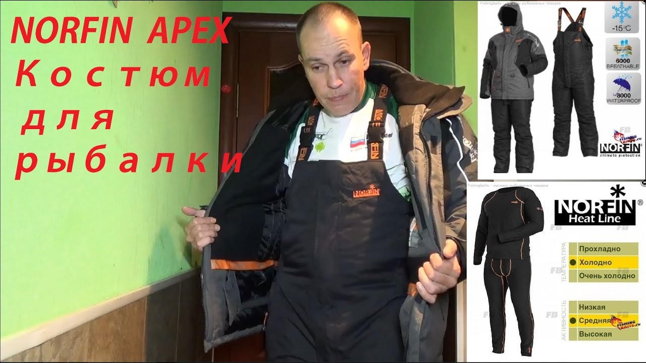 Зимний костюм NORFIN APEX и термобельё Norfin