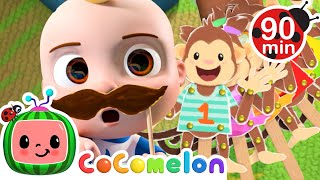 Five Little Monkeys 🐒 | Cocomelon | 🔤 Moonbug Subtitles 🔤 | Learning Videos
