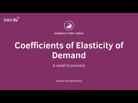 Video: How To Calculate The Coefficient Of Elasticity Of Demand