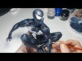Symbiote Spider-Man Statue Painting | Black Suit Variant Sculpture