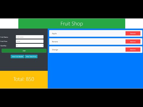 Fruit Shop In JavaScript With Source Code | Source Code & Projects