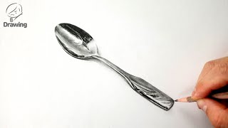 [연필그림 소묘 기초] 숟가락 그림그리기 정물 개체묘사 / How to draw Spoon / Drawing woo