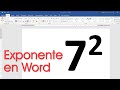 Como Poner Exponente en Word