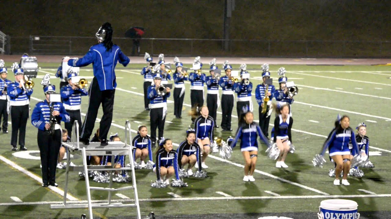 Olympic High School Cheerleaders perform with Marching Band "Take on Me