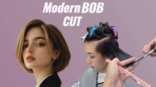How to Cut a Perfect Modern Bob | The Secret Cutting Thin Hair to Create Volume | Guide Step-by-Step