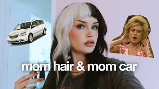 mom haircut + mom car