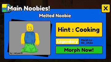 How to get MELTED Noobie in FIND THE NOOBIES MORPHS [ x6 BODY Parts ] Roblox