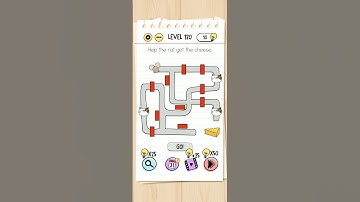 Brain test level 120....Help the rat get the cheese🧀🧀...