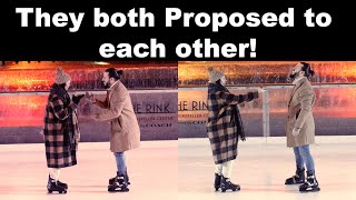 Surprise Marriage Proposal at the Rockefeller Center Ice Skating Rink (Oscar \& Alba)