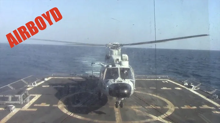 Harbin Z-9E Helicopter Landing USS Sterett (DDG-104)
