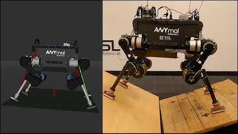 Quadrupedal locomotion on uneven terrain with sensorized feet
