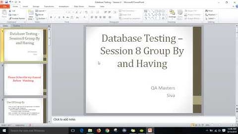 Database Testing  | SQL Tutorial For Beginners – Session 8 Group By and Having