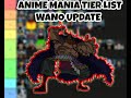 Anime mania new anime mania tier list 2022wano update