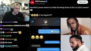xQc Reacts to Kendrick Lamar throwing Shots to Drake on his Stream