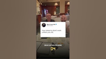 Your dreams don’t work unless you do.