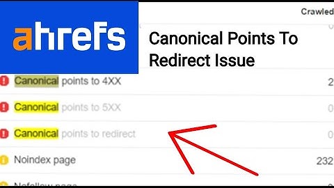 How To Fix Canonical Points To Redirect In Ahrefs?