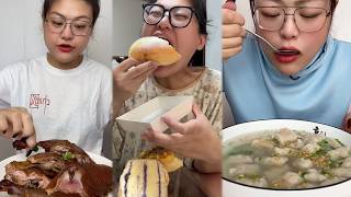 New Mukbang food challenge with real sound #d9mukbang #mukbang screenshot 3