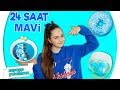 24 SAAT BOYUNCA TEK RENK HER ŞEY MAVİ!!! ( Mavi Acai Bowl Tarifi - Mavi Donut )  )