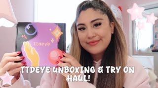 TTDEYE unboxing & try on haul! | Trendy & aesthetic contact lenses 💗