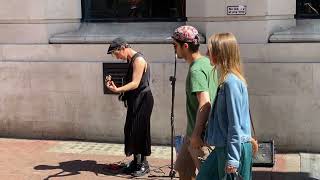 The Thrill Is Gone (BB King) In Romain Axisa Unique Style! Brighton Busking. The Big Push GIG Read 👇