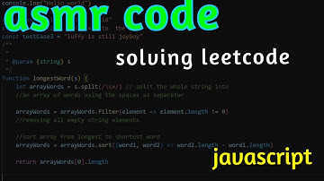 ASMR solving another LeetCode problem in JavaScript, typing noises