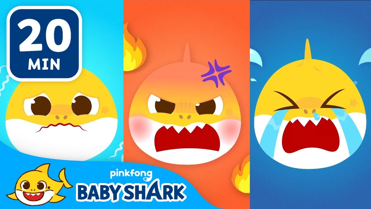 😡😱😭 If you're happy and you know it + more | Learn Emotions with Baby Shark | Baby Shark Official