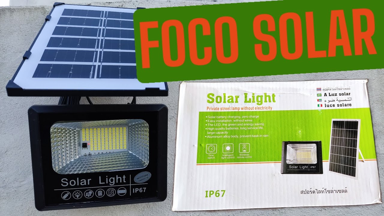 🔴112 FOCO LED SOLAR CON CONTROL REMOTO/SOLAR LIGHT/SOLAR LED