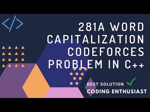 281A  Word capitalization codeforces problem in c++