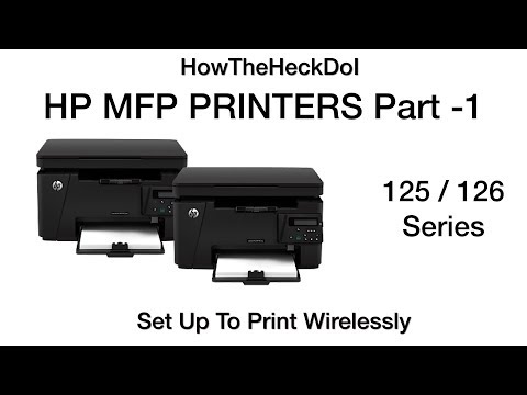 iPhone Printing HP MFP M 125, 126 SERIES HP Laser Print Wireless Setup - 01