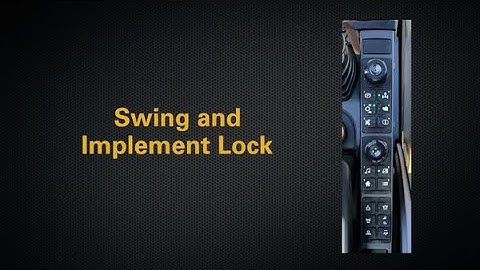 Cat® Next Generation Wheeled Excavators - Swing and Implement Lock