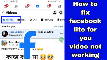 How to fix facebook lite for you video not working