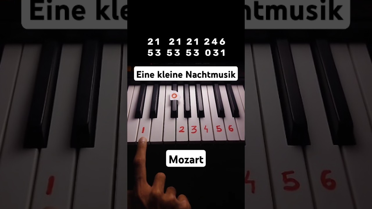 Watch Mozart : Eine kleine Nachtmusik Very simple piano tutorial #pianolessons #piano#pianotutorial#mozart on YouTube Watch Mozart : Eine kleine Nachtmusik Very simple piano tutorial #pianolessons #piano#pianotutorial#mozart on YouTube