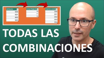 ✅ COMO HACER TODAS LAS COMBINACIONES POSIBLES ENTRE LISTAS en #excel